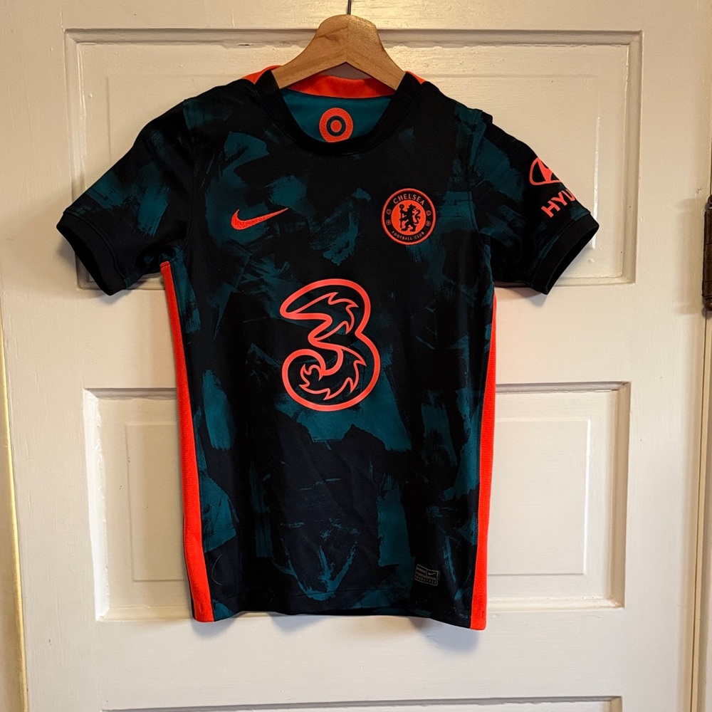 Nike Kids Chelsea FC Black and Teal Jersey